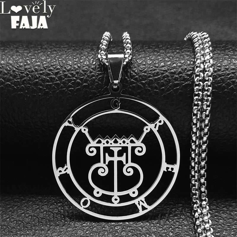 Gremory Sigil Silver Necklace — Stainless Steel