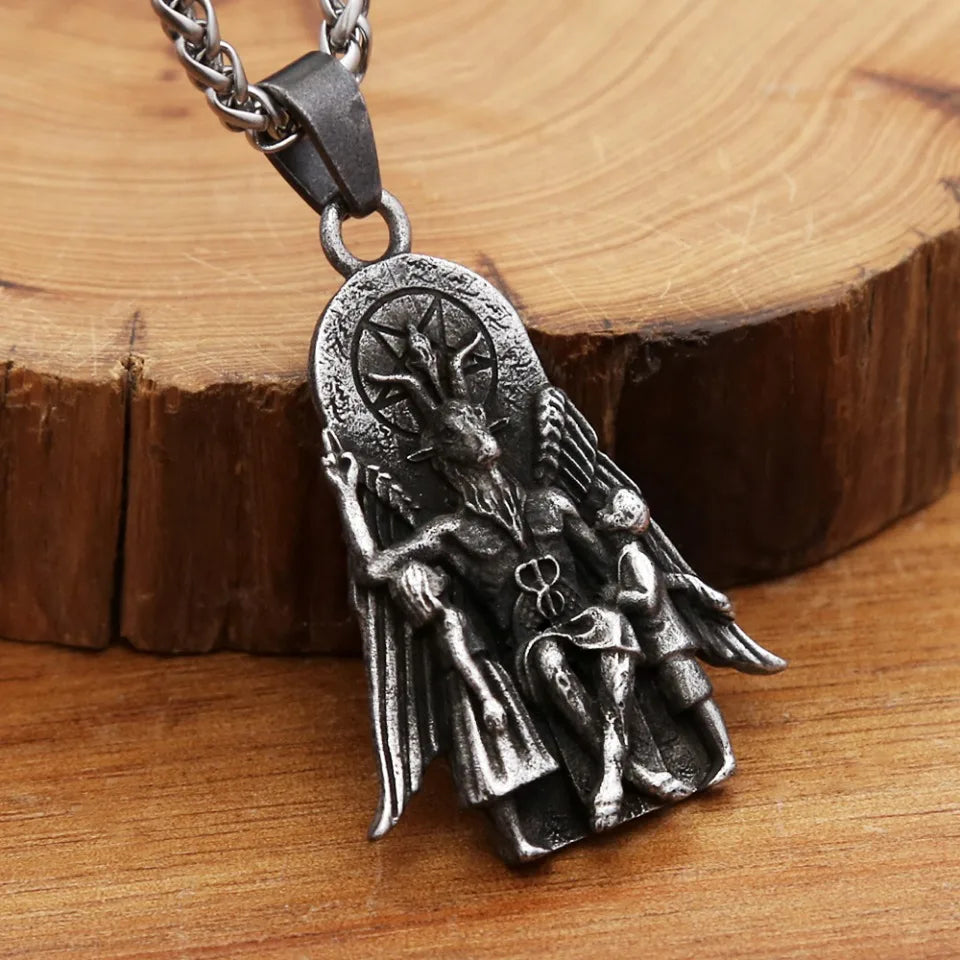 Anubis Stainless Steel Pendant Necklace