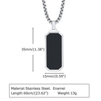 Men's Silver Color Geometric Pendant Necklace, Non Fading Stainless Steel Compass Necklace with Chain, Stylish Jewelry