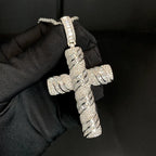 14K White Gold Lab Diamond Cross Pendant Party Wedding Pendants Necklace for Women Men Anniversary Jewelry Gift