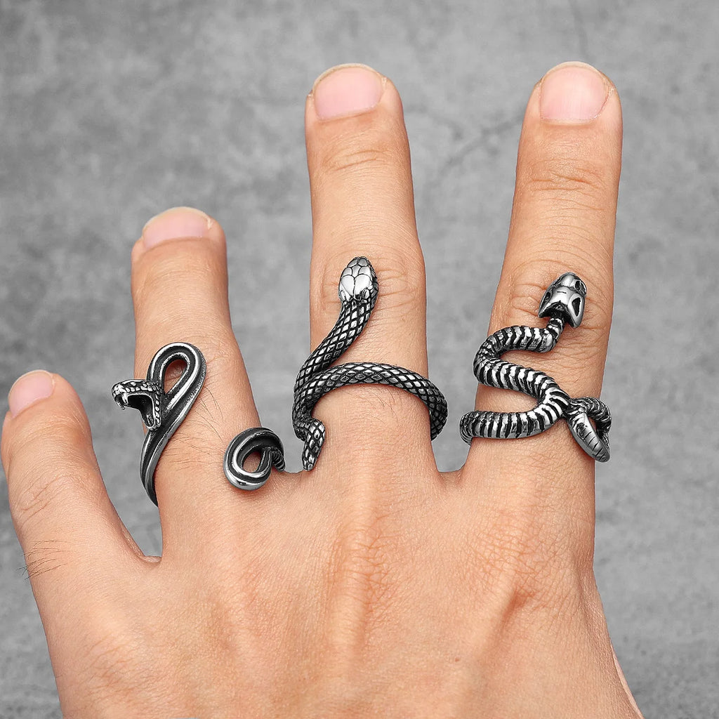 Viper Snake Animal Ring — Stainless Steel