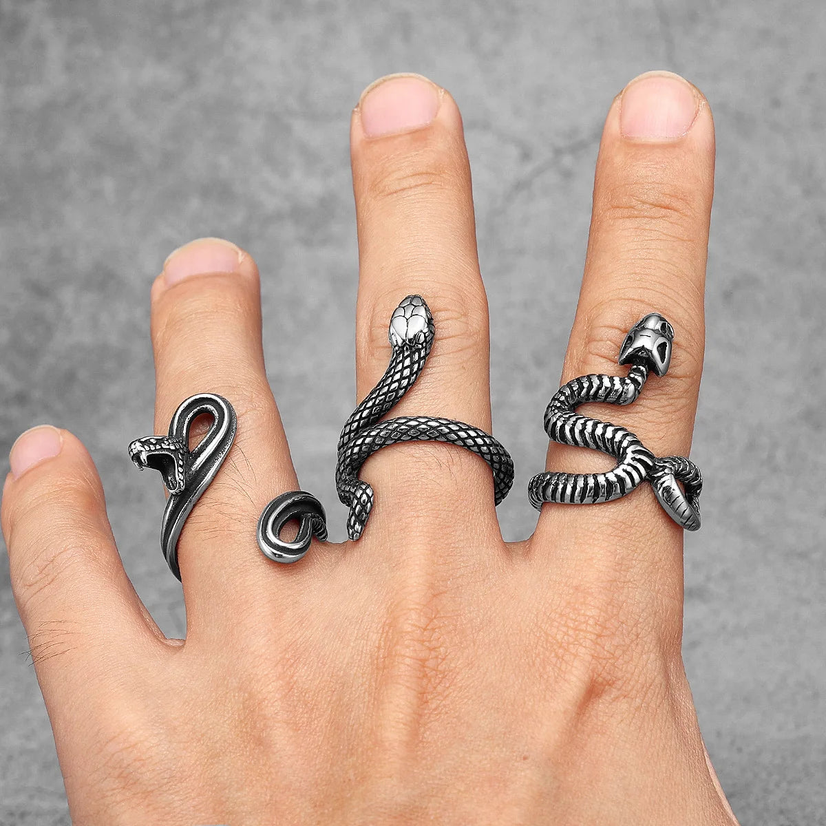 Viper Snake Animal Ring — Stainless Steel