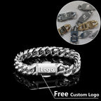 Black Cuban Bracelet Stainless Steel 12MM PVD