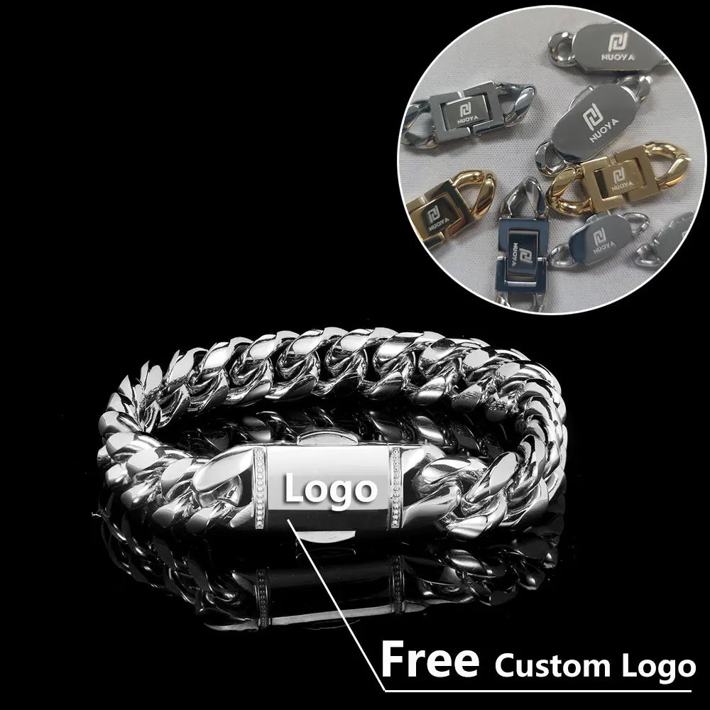 Black Cuban Bracelet Stainless Steel 12MM PVD