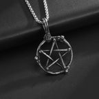 Retro Domineering Ouroboros Wrapped Around The Tree of Life Pendant Necklace Men's Personalized Punk Cool Casual