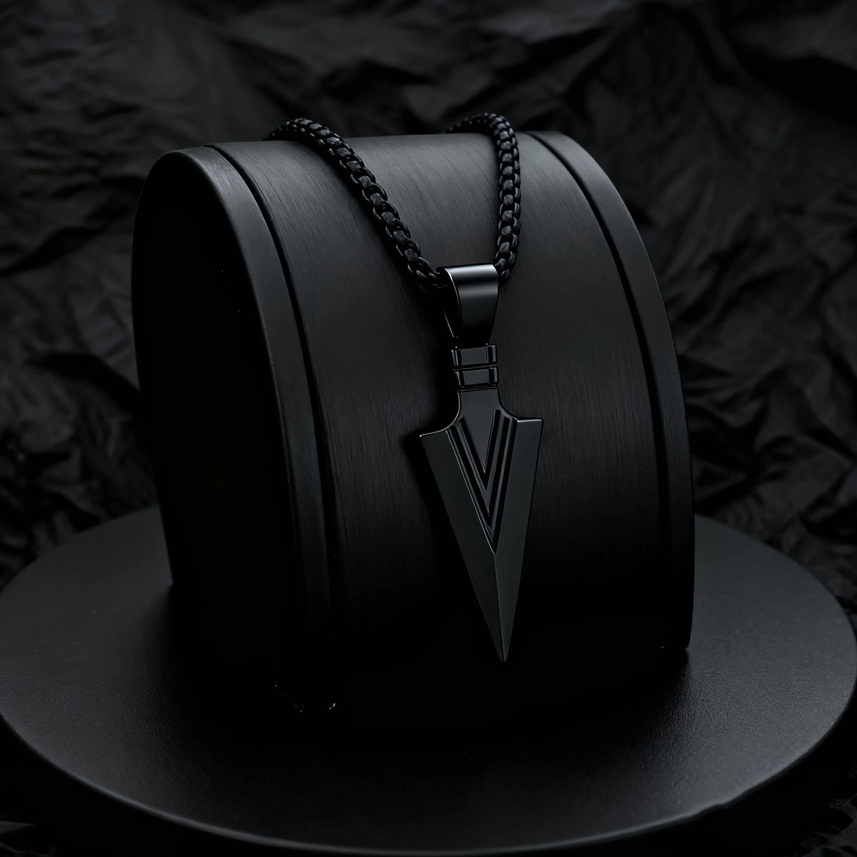 Minimalist Arrow Pendant Necklace — Gold, Silver, Black