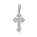 2025 New Eye Cross Necklace Iced Out Bling Silver Color Cubic Zirconia Charm Tennis Chain for Men Women Hip Hop Jewelry
