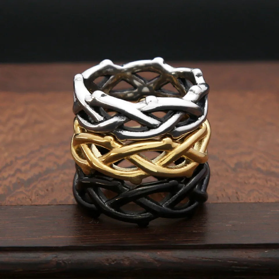 Thorn Vine Ring — Stainless Steel