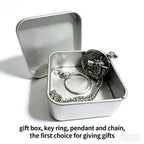 Wolf Viking Steel Pendant 316L Head Relief