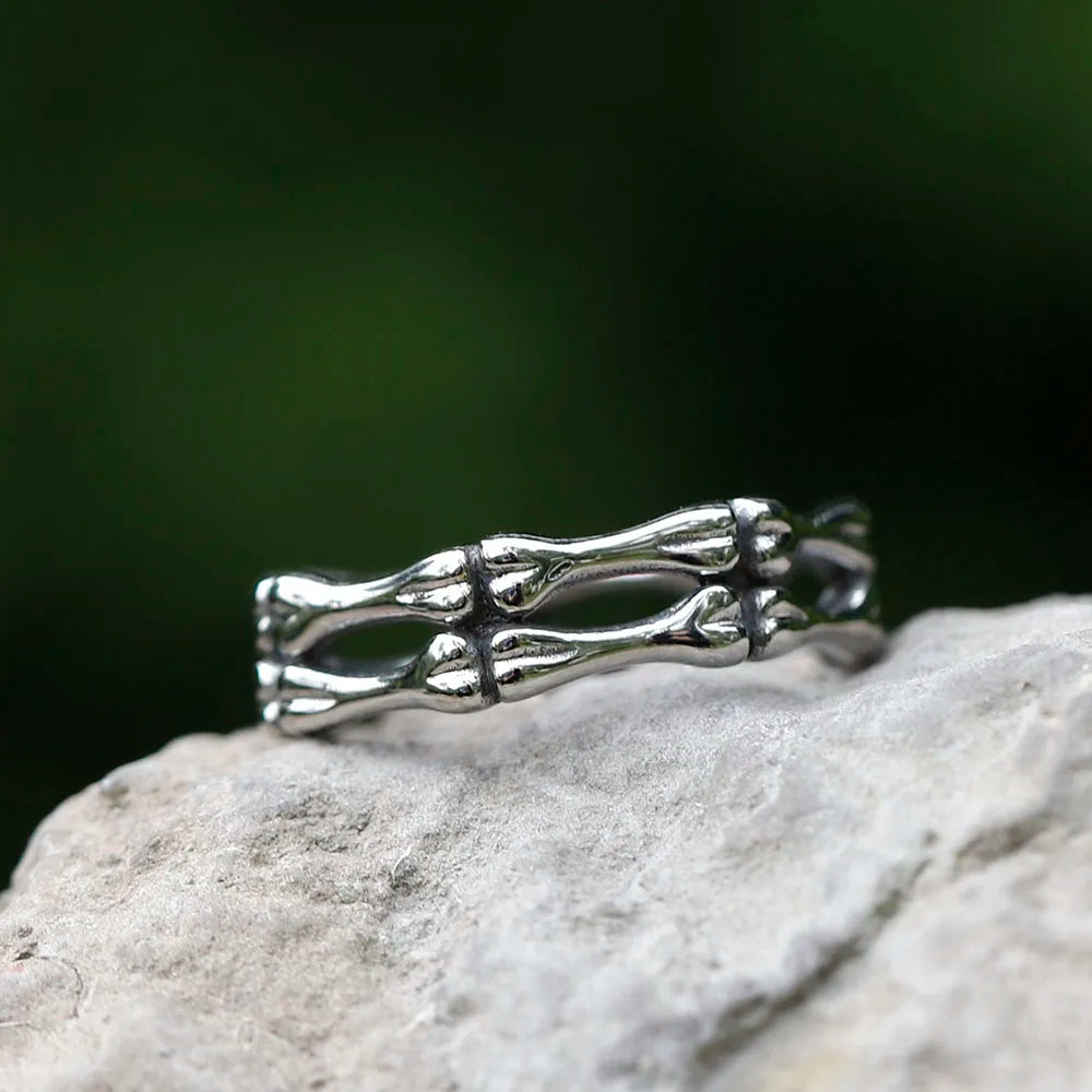 2022 NEW Men's 316L stainless-steel rings Simple Gothic Skull Punk ring for women fashion Jewelry Gifts free shipping