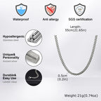 Cuban Chain Necklace 3-7mm — Stainless