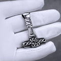 Stainless Steel Viking Odin Hammer Mjolnir Necklace for Men Vintage Nordic Celtic Knot Pendant Necklace Fashion Amulet Jewelry