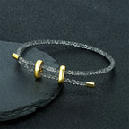 2025 New Mesh Bracelet Men Women Charm Minimalist Crystal Bangle Fashion Stainless Steel Adjustable Jewelry Creative Couple Gift