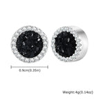 Iced Out Rhinestone Magnetic Ear Clip — Stainless Steel