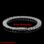 Iced Out Cuban Bracelet Stainless Steel Moissanite