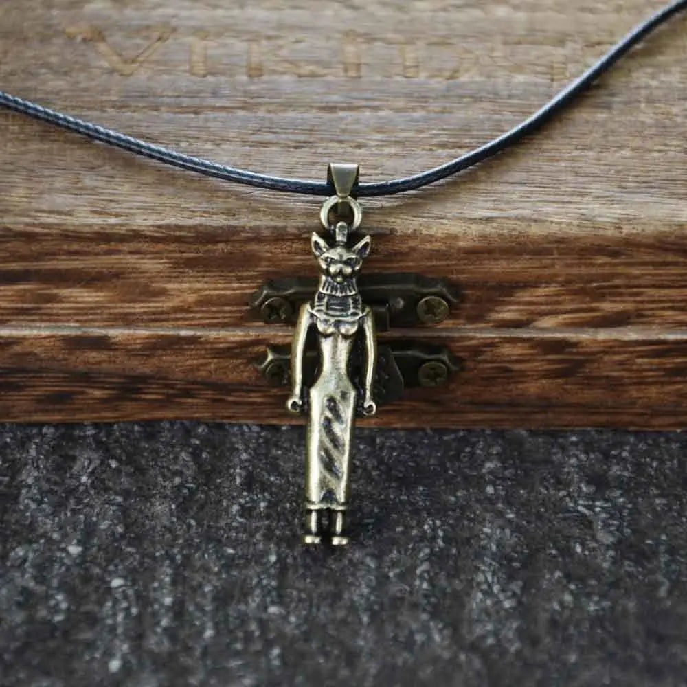 Egyptian Bastet Cat Pendant Necklace