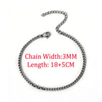 Rope Chain Bracelet 3-4mm — Stainless Steel
