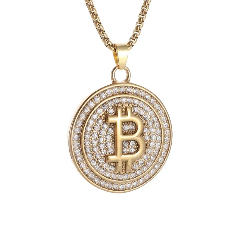 Men\'s Hip Hop Iced Out Dollar Sign Money Pendant Necklace Men\'s Punk Rap Rock Party Jewelry