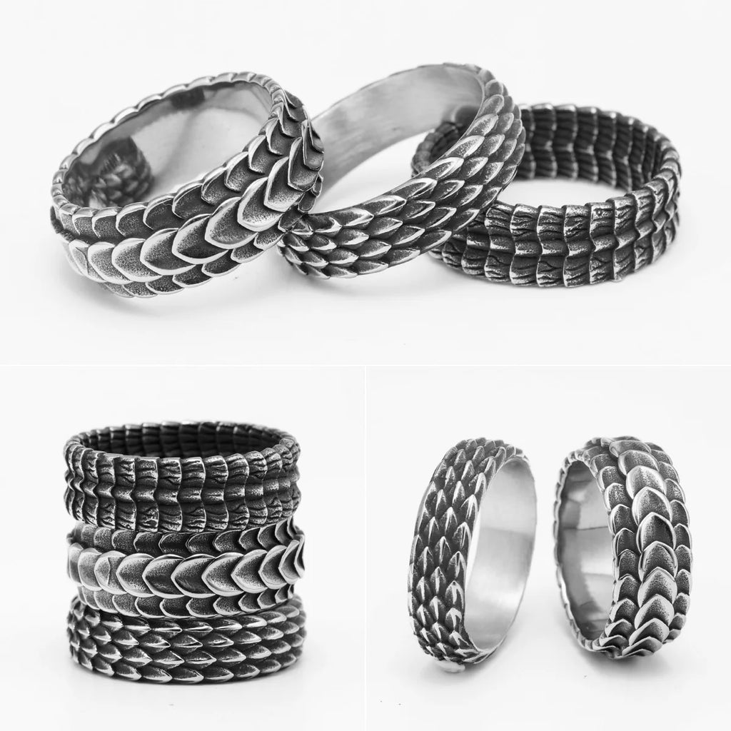 Dragon Scale Ring — Stainless Steel