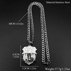 St. Michael Angel Pendant Necklace — Stainless Steel