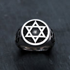 Vintage Hexagram Star of David Ring — Stainless Steel