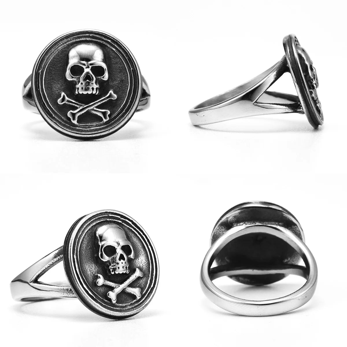 Viking Pirate Skull Ring — Stainless Steel