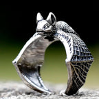 New Design Stainless Steel Bat Ring Detailed Punk Biker Animal Jewelry High Quality Gift Accessories For Gift Free