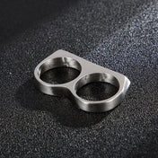 Cool Hiphop Ring Fashion Black Gold Silver Color Double Finger Brass Knuckles Rings Unisex Jewelry Birthday Charm Gifts