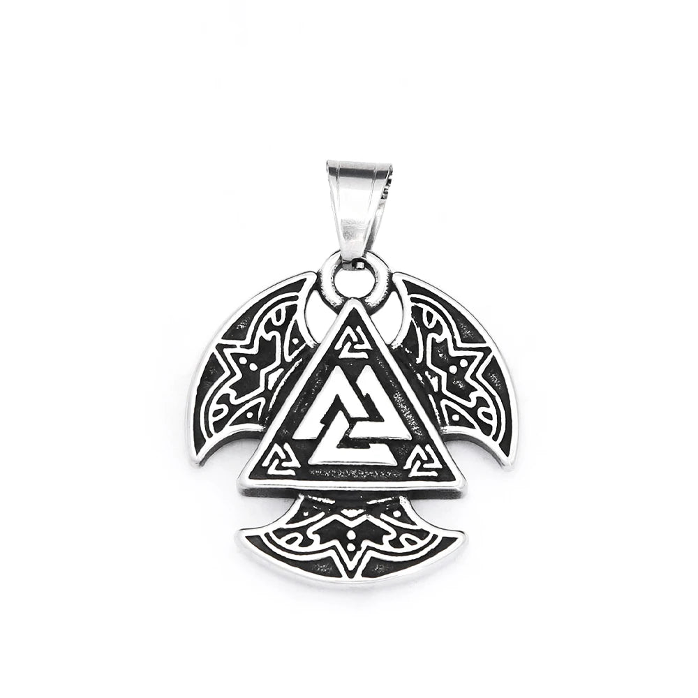 Valknut Steel Pendant Vikings Triangle Celtic