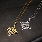 Witch Knot Ankh Cross Pendant — Stainless Steel