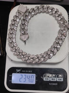Iced Out Cuban Chain Necklace Stainless Steel 18MM