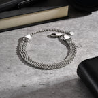 Minimal Mesh Chain Bracelet 8mm — Stainless Steel