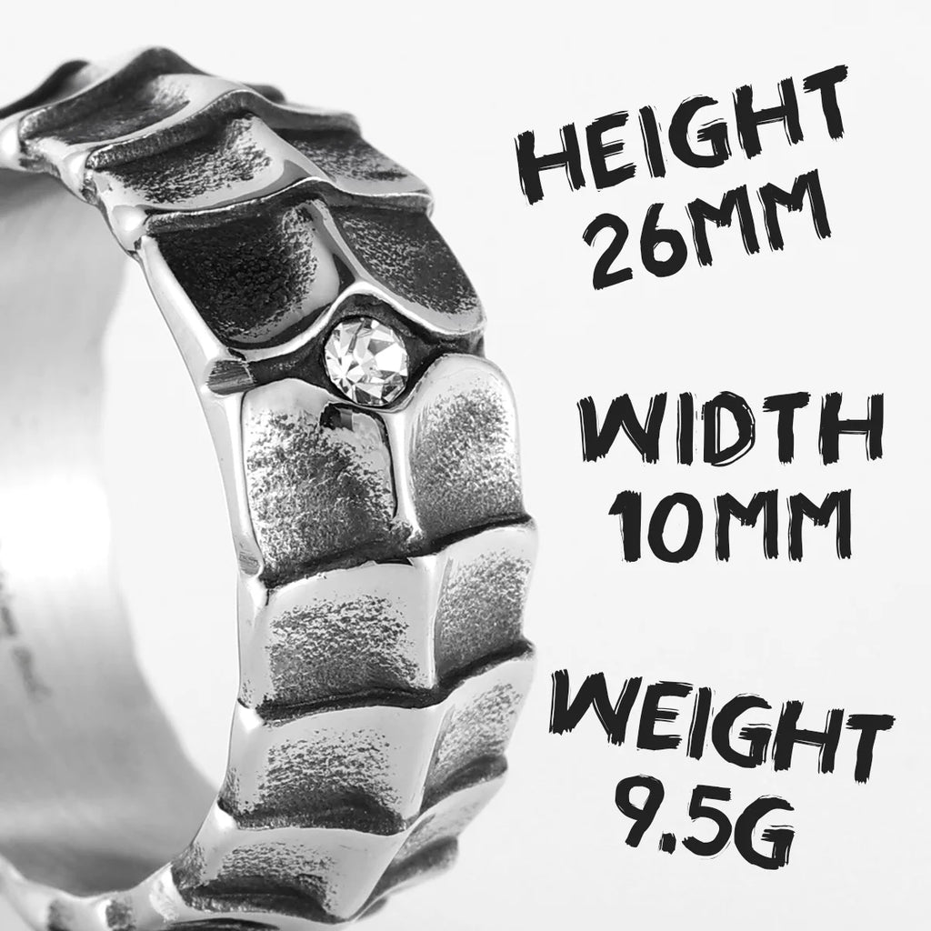 Dragon Spine Ring — Stainless Steel