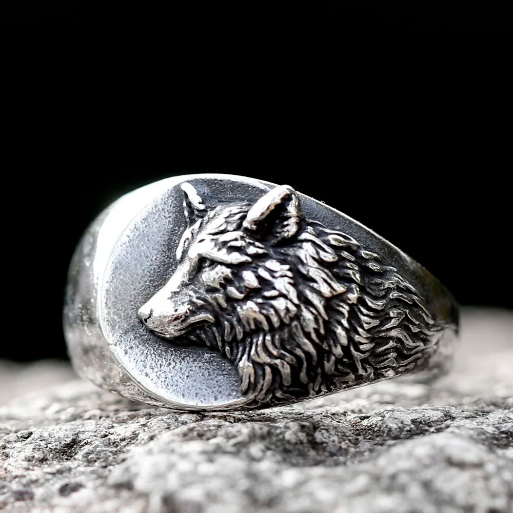 2023 NEW Men's 316L Stainless Steel Viking Nordic Wolf Of Thor High Quality Jewelry Ring Free Shipping