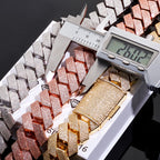 Iced Out Cuban Chain Stainless Steel 26MM 6-Row