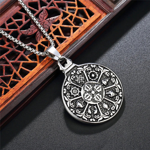 Bagua Pendant Necklace — Stainless Steel
