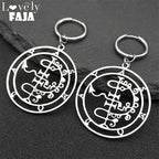 Baphomet Steel Earrings Sigeal Sigil Lucifer Satan