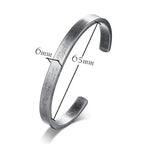 Minimal Thin Cuff Bangle Bracelet — Stainless Steel