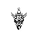 Flying Dragon Skull Six Pointed Star Necklace — Stainless Steel