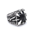 Gothic Dragon Black Ring Vintage Claw Punk Stone