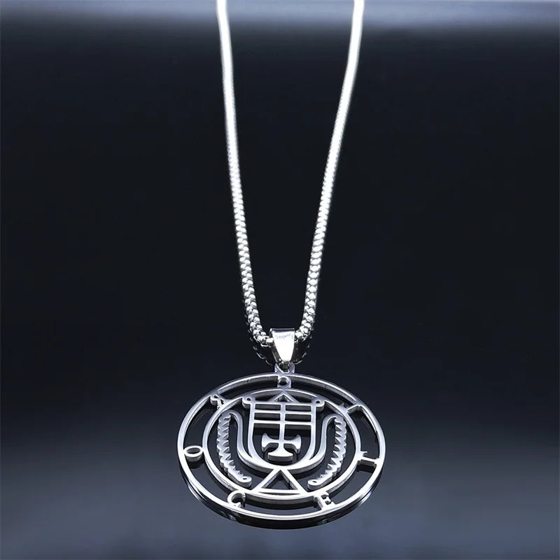 Demon Silver Pendant Seal Crocell Women/men Satan