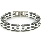 13MM Wide Men's Motorcycle Chain Bracelet Stainless Steel Bicycle Link Design Man Bracelets for Men Punk Rock Jewelry 9