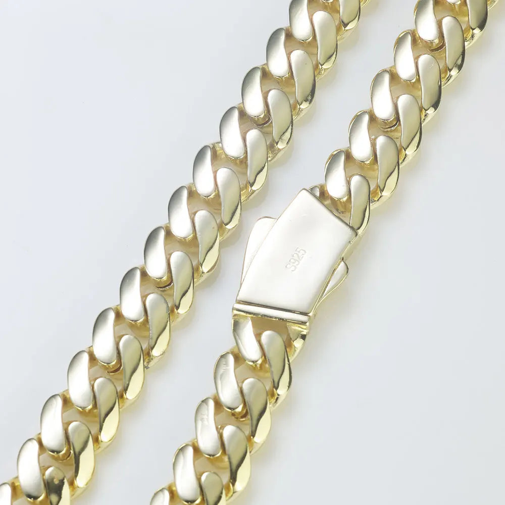 Two-Tone Cuban Chain Necklace VVS Moissanite