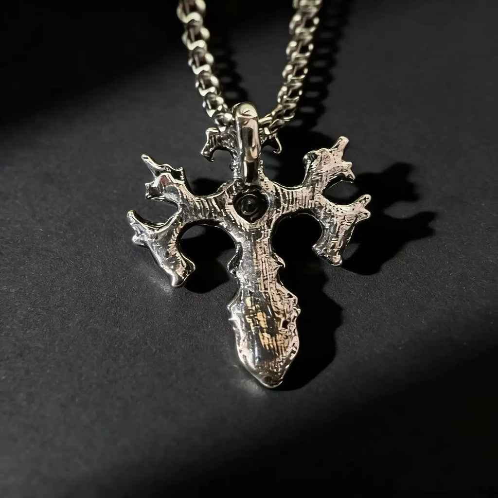 Stone Cross Pendant Necklace