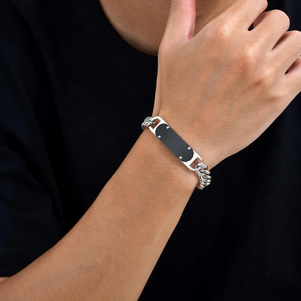 Casual Men's Thick Chain Bracelet,Never Fade Stainless Steel Wristband,New Punk Jewelry Gift