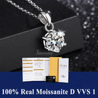 0.5ct-1.0ct VVS1 D Color Moissanite Necklace 925 Soild Sterling Sliver Chain with Certificate Fine Jewelry for Woman Jewelry