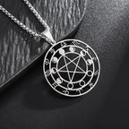 Stainless Steel Trinity Celtic Knot Nordic Rune Pendant Necklace Retro Ethnic Style Irish Knot Lucky Amulet Jewelry for Men