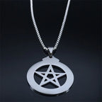 Star Odin Steel Pendant Norse Viking Wicca Pentacle