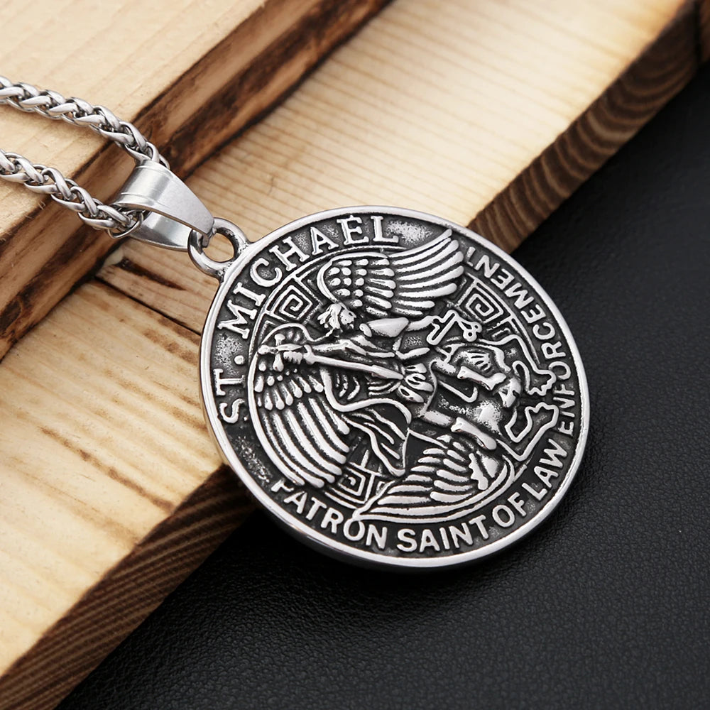 St. Michael Archangel Pendant — Stainless