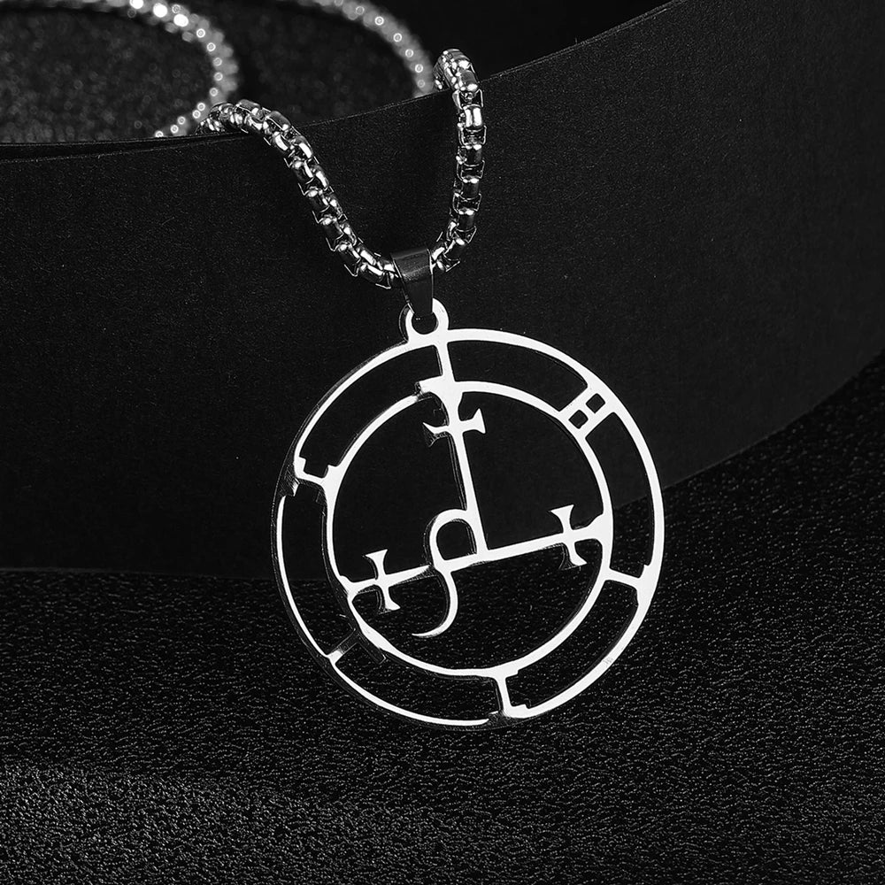 Sigil of Lilith Demon Seal Pendant — Stainless Steel